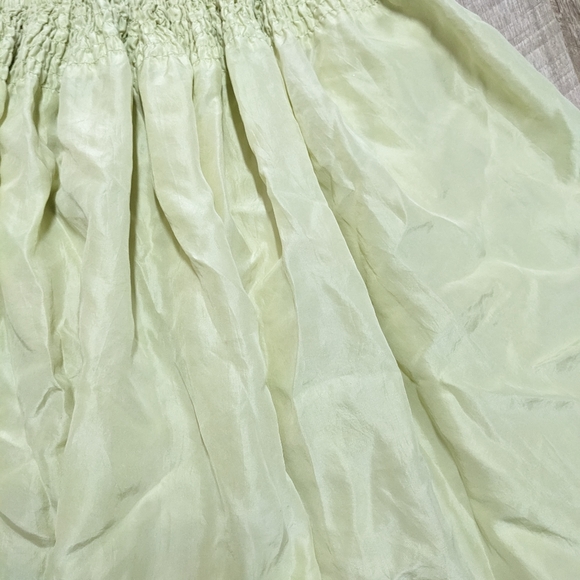 New York & Company Light Green 100% Silk A-line Skirt Size XS - Picture 4 of 8